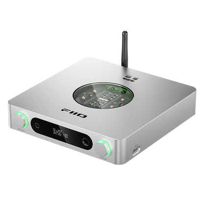FiiO K13 R2R Desktop DAC & Headphone Amp, High-Fidelity 24Bit R2R DAC, Powerful 2400mW Output, LDAC Bluetooth Streaming, Dual Power Supply, 10-Band PEQ, Balanced XLR & RCA Audio Output (Silver)
