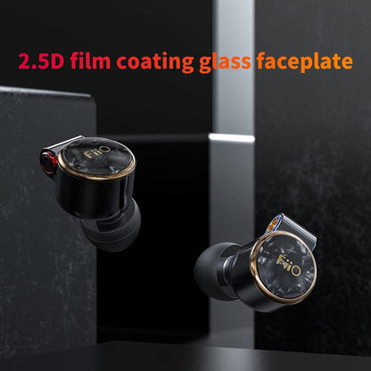 FiiO FD3 Earphones in-Ear Earbuds High Resolution 1DD Bass Heavy MMCX Connector (Black)