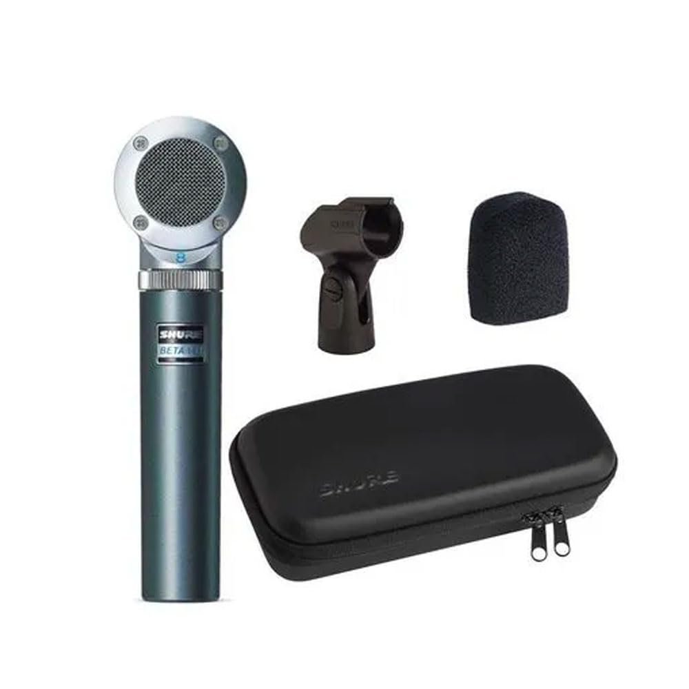 Shure BETA 181/BI Ultra-Compact Small-Diaphragm Side-Address Versatile Condenser Microphone for Instruments with Interchangeable Polar Pattern Capsule Options, 3-pin XLR Connector - Bidirectional