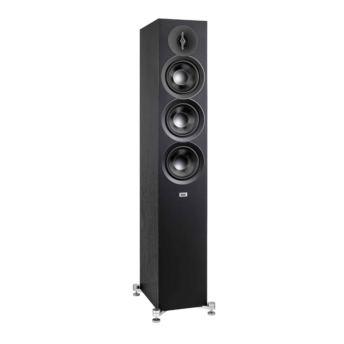 ELAC Debut 3.0 Floorstanding Speaker - 1” Aluminum Dome Tweeter, Aramid Fiber Midrange & Dual Aramid Fiber Woofers - 3-Way Bass Reflex - to 38KHz Response