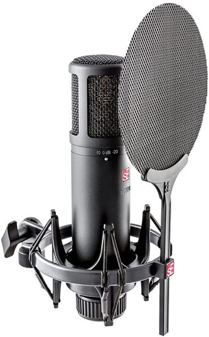 sE Electronics - 2300 Multi Pattern Large Diaphragm Condenser Mic with Shockmount and Filter