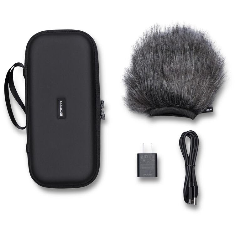 Zoom H6studio 8-Track 32-Bit Float Handy Recorder Bundle with APH-6s Accessory Pack with Hairy Windscreen, Padded Shell Case, AC Adapter, & USB C-Cable