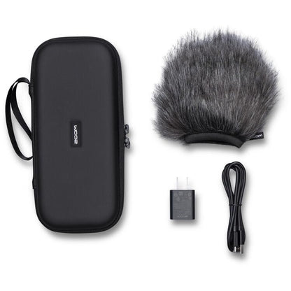 Zoom H6studio 8-Track 32-Bit Float Handy Recorder Bundle with APH-6s Accessory Pack with Hairy Windscreen, Padded Shell Case, AC Adapter, & USB C-Cable