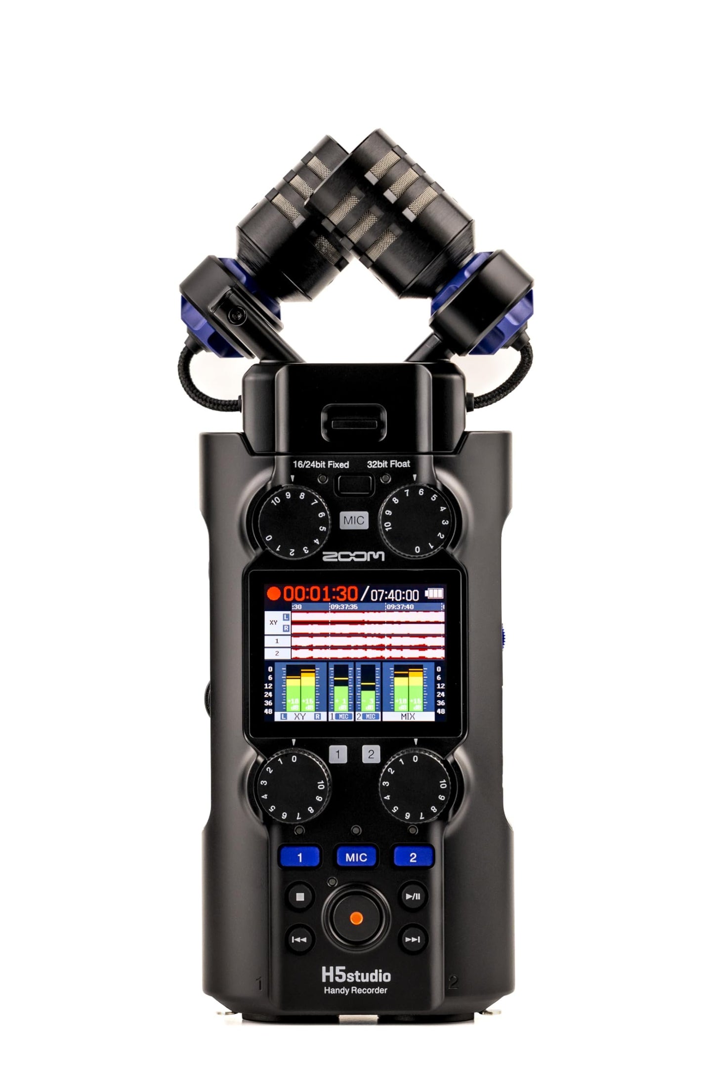 Zoom H5studio Handy Recorder with 32-Bit Float, Gain Knobs, 6-Track Recording, Large 19.4mm Microphone, F-Series Preamps, USB Audio Interface, Advanced Limiters, for Filmmakers, Musicians & Creators