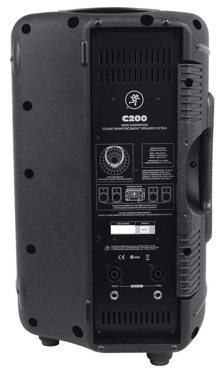 Mackie C Series, 10-Inch 2-way Compact Passive SR Loudspeaker (C200)