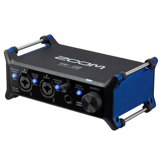 Zoom UAC-232 Audio Converter with 32-Bit Float, Audio Interface, High-Quality Preamps, 2 XLR/TRS Combo Inputs, Headphone Outputs, 192 kHz Sample Rate, For Music & Streaming