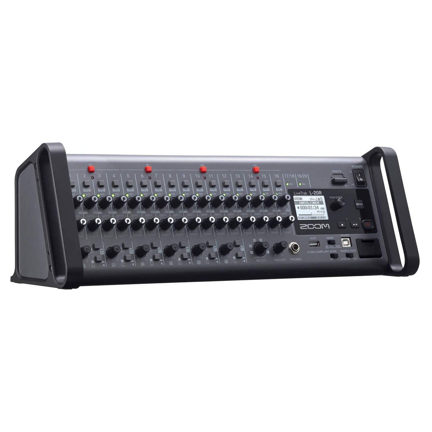 Zoom LiveTrak L-20R Digital Console for Mixing, Monitoring and Recording