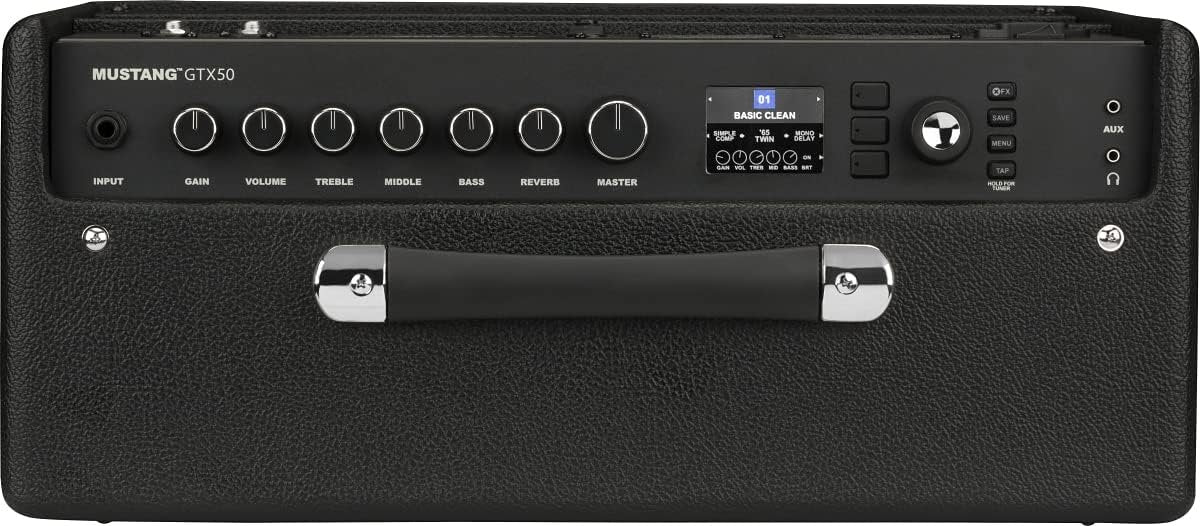Fender Mustang GTX100 Guitar Amp and 7 Button Footswitch, 100 Watts, Integrated Looper, Bluetooth Audio Streaming for Play Along, 24.5Dx21.05Wx13.05H Inches, Black