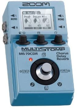 Zoom MS-70CDR MultiStomp Guitar Effects Pedal, Chorus, Delay, and Reverb Effects, Single Stompbox Size, 86 Built-in effects, Tuner