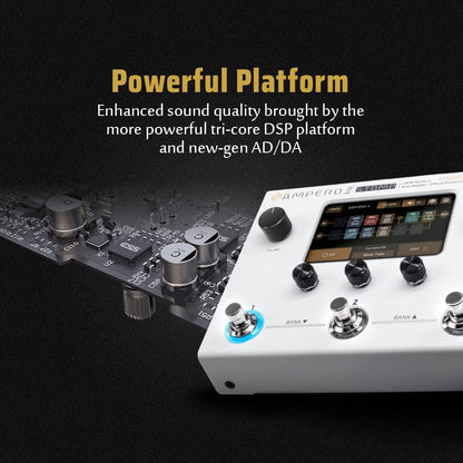 HOTONE Guitar Multi Effects Processor Multi Effects Pedal Touch Screen Guitar Bass Amp Modeling IR Cabinets Simulation Guitar Effects Pedal Multi FX Processor Ampero