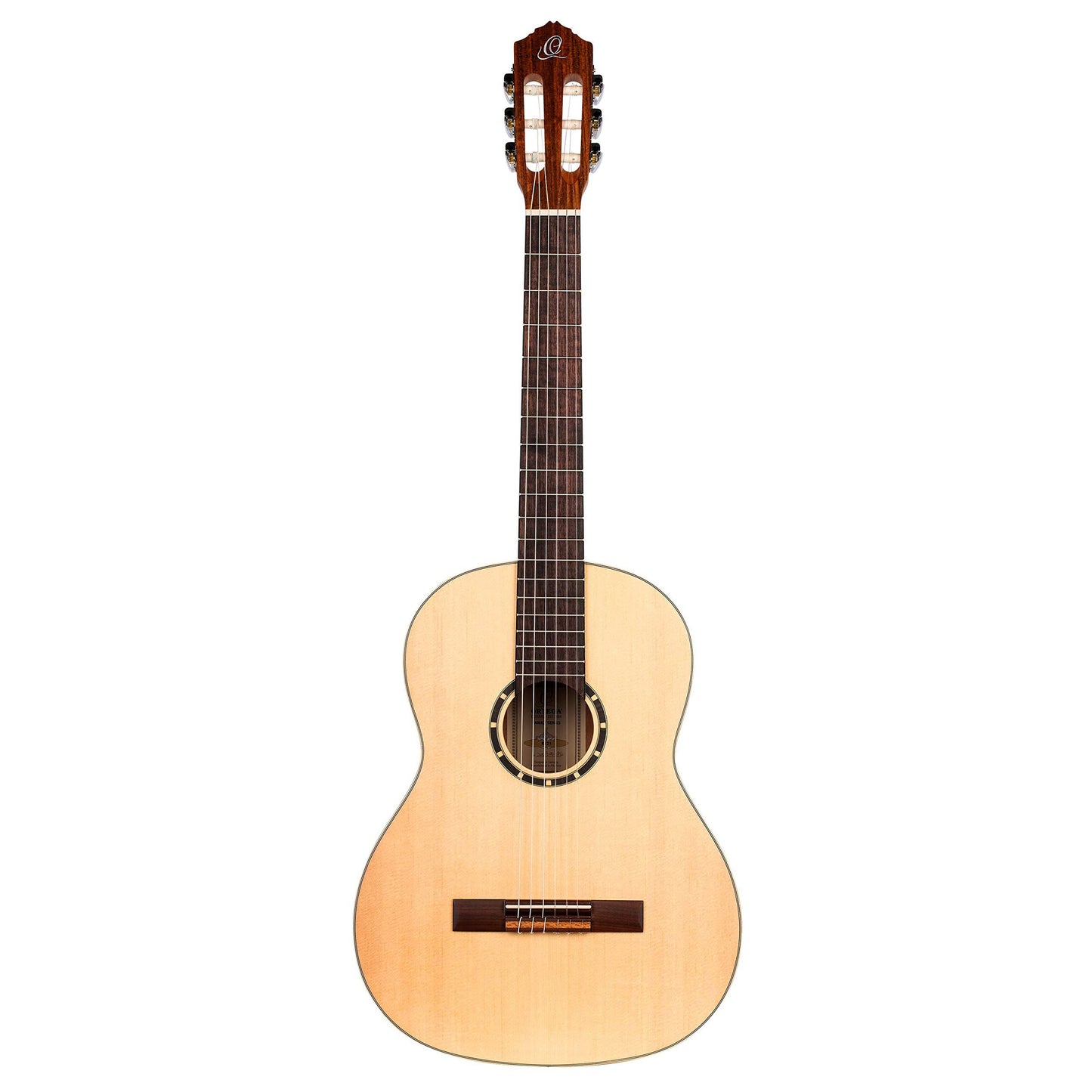 Ortega Guitars 6 String Family Series 3/4 Size Nylon Classical Guitar w/Bag, Right, Cedar Top-Natural-Satin, (R122-3/4)