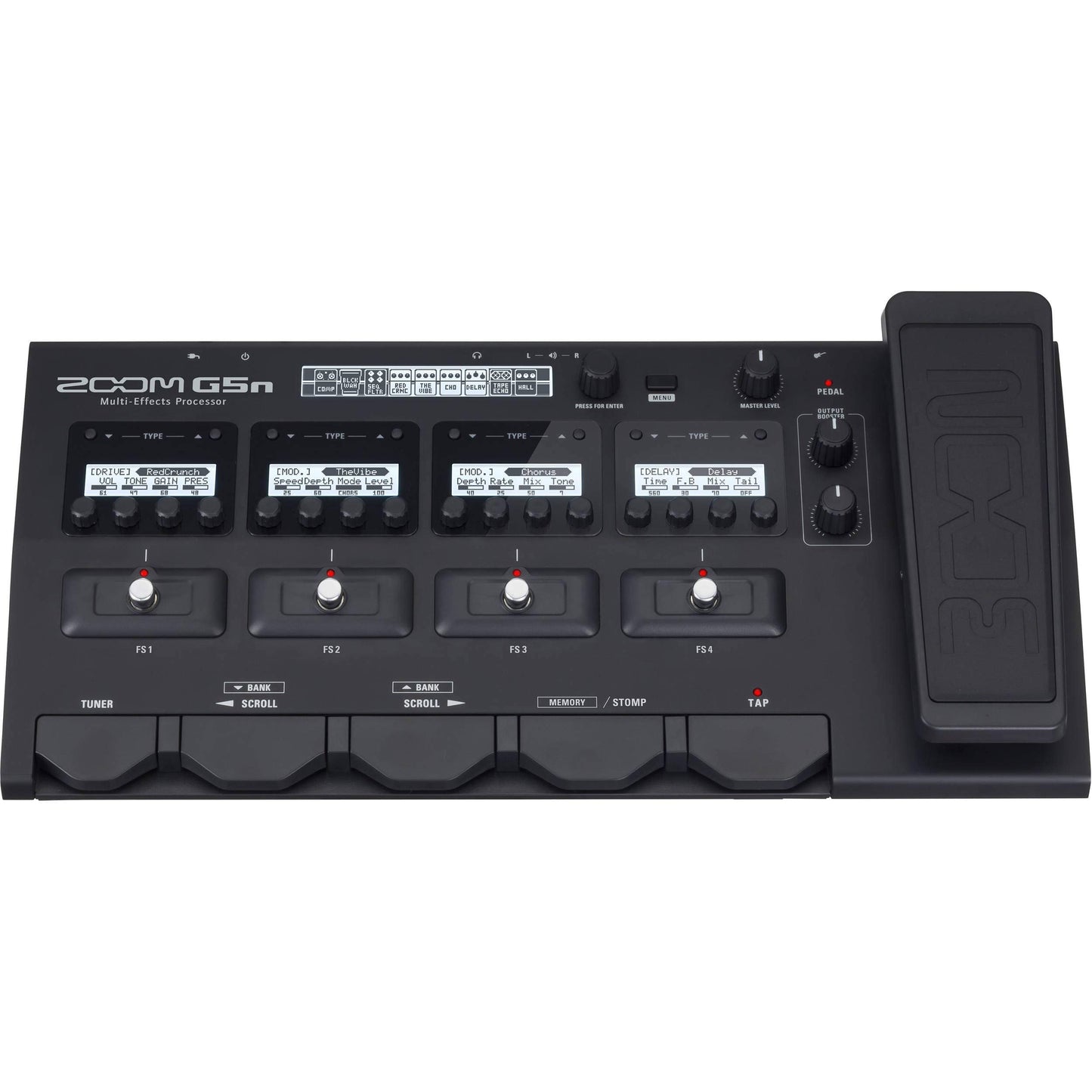Zoom G5n Guitar Multi-Effects Processor with Expression Pedal, with 100+ Built in Effects, Audio Interface for Direct Recording to Computer