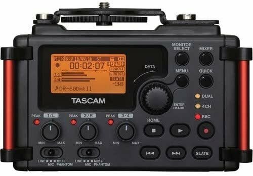 Tascam DR-60DMKII 4-Channel Portable Audio Recorder for DSLR,Rechargeable...