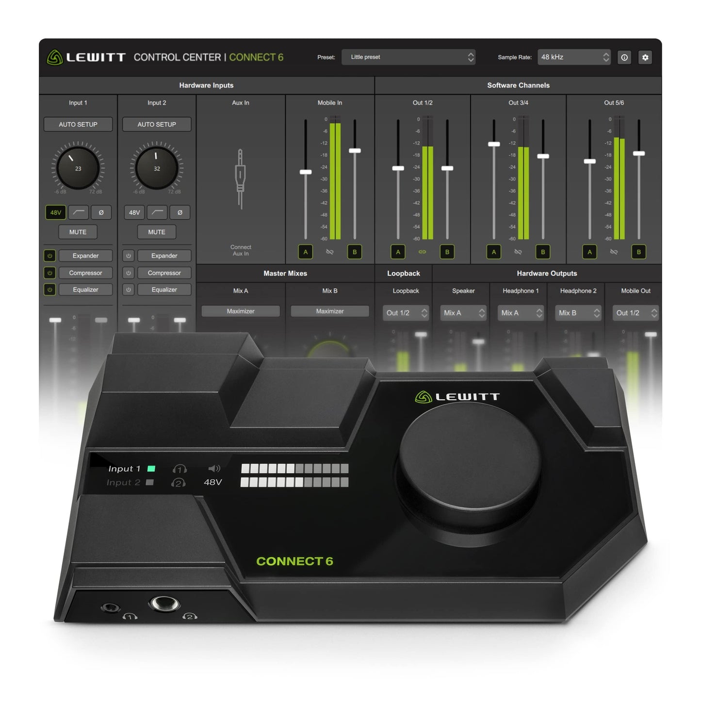 Lewitt Audio Connect 6 DSP Powered USB Interface