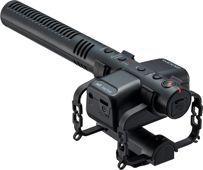 Zoom M3 MicTrak Stereo On-Camera Shotgun Microphone with 32-Bit Float, 90 degree, 120 degree, and MONO Mode, Shockmount, USB Microphone Compatible, and Battery Powered