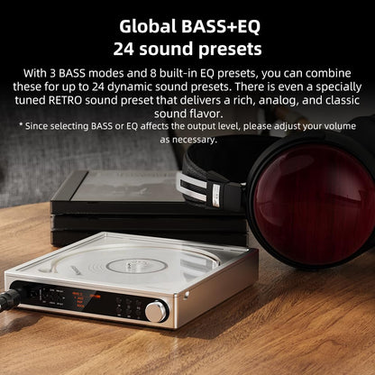 FiiO DM15 Portable Stereo CD Player with True 24Bit R2R DAC, 1150mW+1150mW High-Power Output, aptX Adaptive Bluetooth Transmitter, 24 Sound Presets, USB/CD HiFi Audio, HD Display