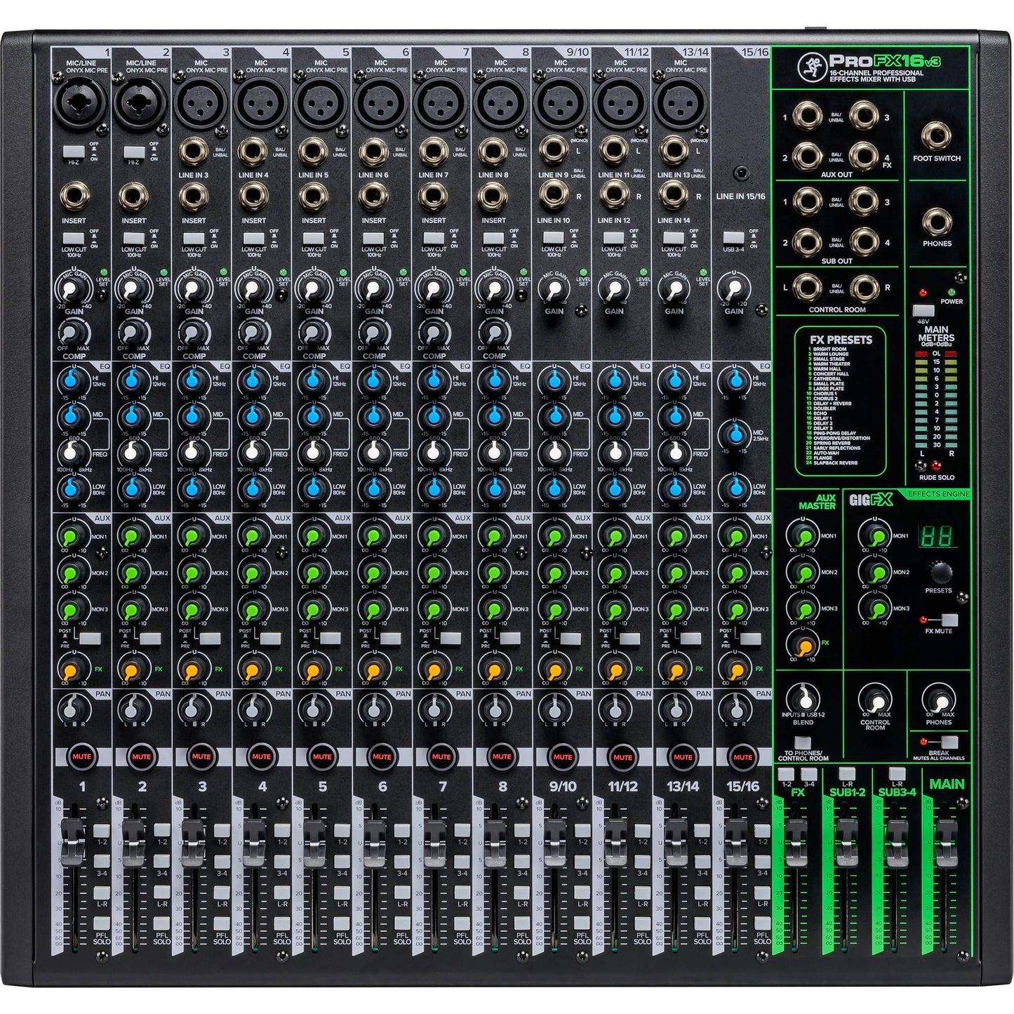 Mackie ProFXv3/v3+ Series, Professional Analog Mixer with USB, Onyx Mic Preamps and GigFX Effects Engine