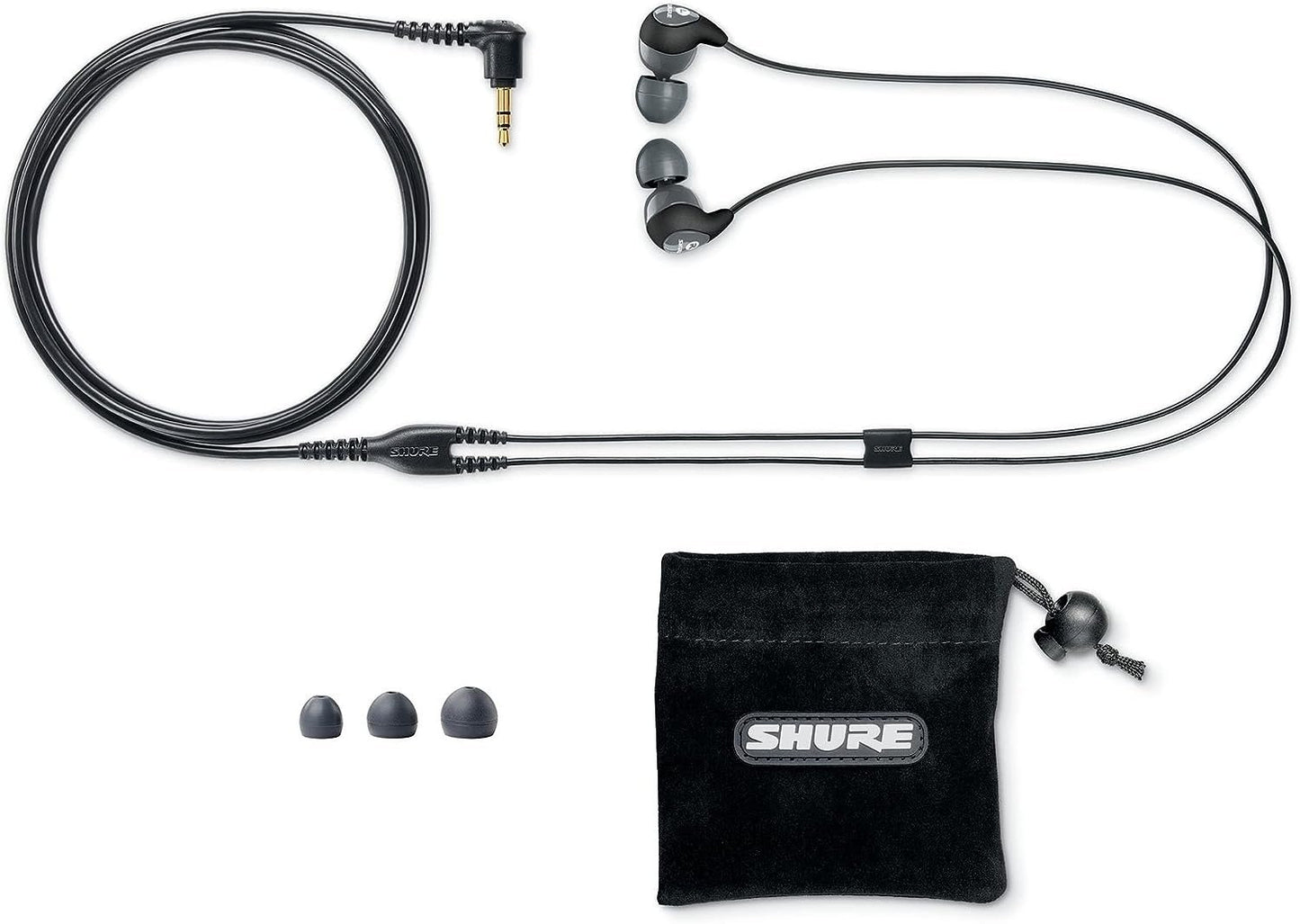 Shure SE112 PRO Wired Earbuds - Professional Sound Isolating Earphones with Single Dynamic MicroDriver, Secure In-Ear Fit, Fixed Cable, Durable Quality - Gray (SE112-GR)