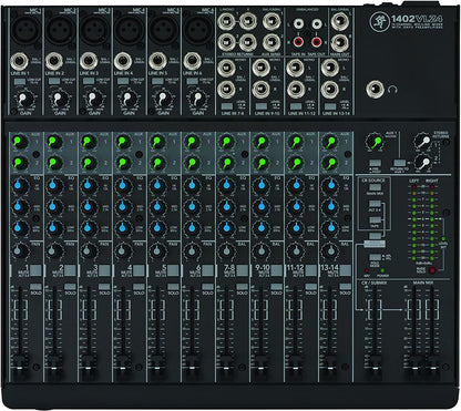 Mackie 1402VLZ4, 14-channel Compact Mixer with High Quality Onyx Preamps
