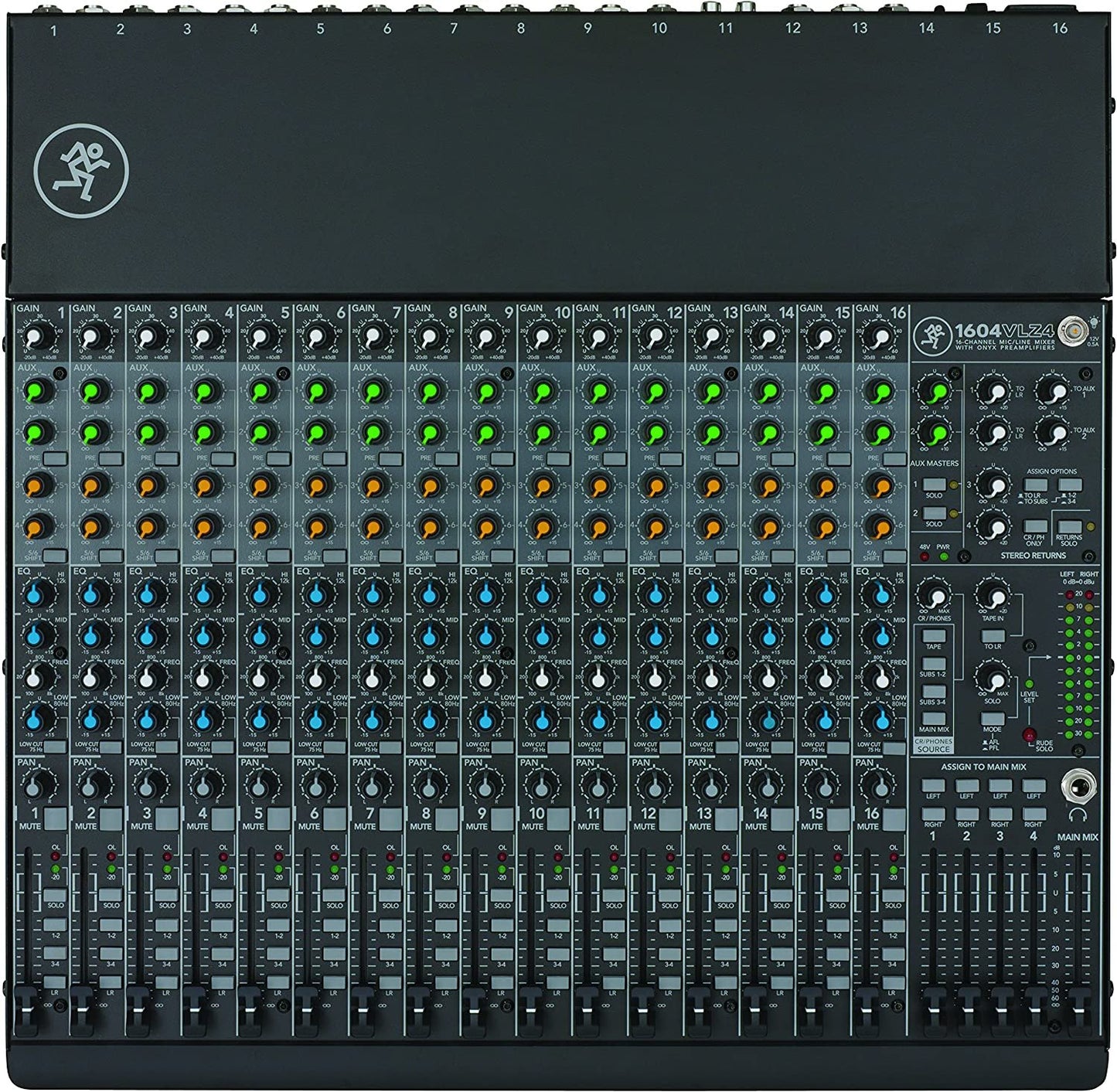 Mackie 1402VLZ4, 14-channel Compact Mixer with High Quality Onyx Preamps