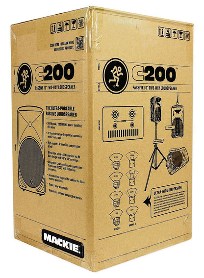 Mackie C Series, 10-Inch 2-way Compact Passive SR Loudspeaker (C200)