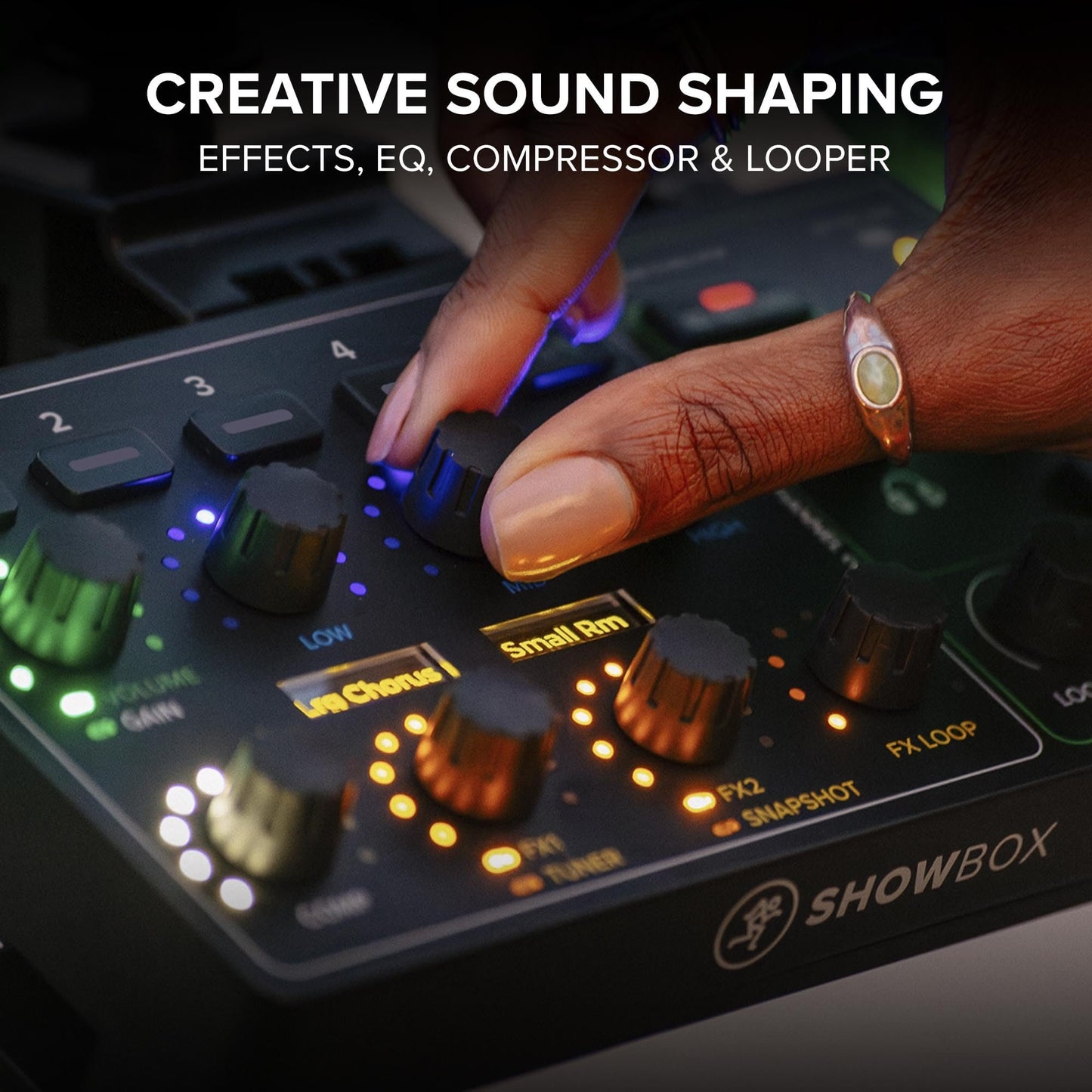 Mackie Mackie ShowBox Battery-Powered All-in-One Live Performance Rig with Breakaway Controller, 6-Channel Mixer, 400W Amp, Portable PA System, FX, SD Card, Bluetooth and USB-C Interface