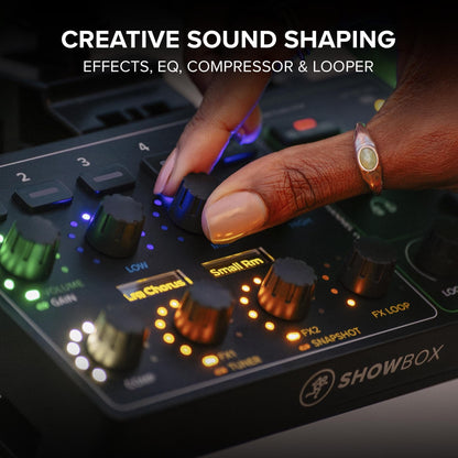 Mackie Mackie ShowBox Battery-Powered All-in-One Live Performance Rig with Breakaway Controller, 6-Channel Mixer, 400W Amp, Portable PA System, FX, SD Card, Bluetooth and USB-C Interface