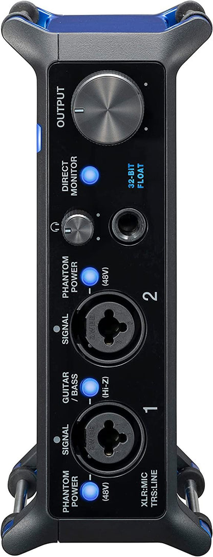Zoom UAC-232 Audio Converter with 32-Bit Float, Audio Interface, High-Quality Preamps, 2 XLR/TRS Combo Inputs, Headphone Outputs, 192 kHz Sample Rate, For Music & Streaming