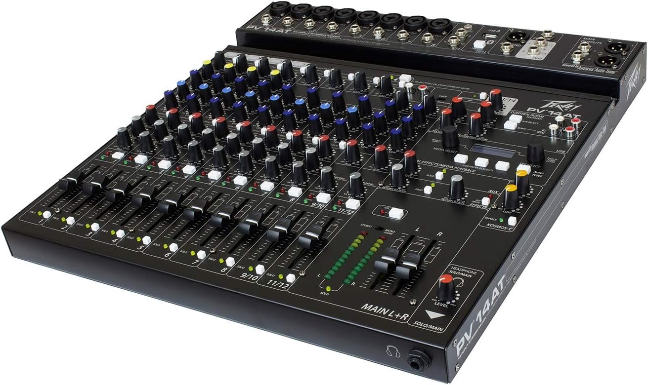 Peavey PV 14 AT 14 Channel Compact Mixer with Bluetooth and Antares Auto-Tune