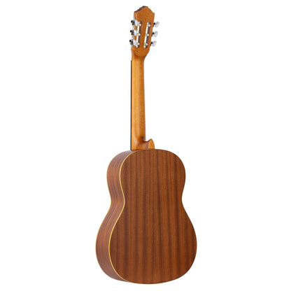 Ortega Guitars 6 String Family Series 3/4 Size Nylon Classical Guitar w/Bag, Right, Cedar Top-Natural-Satin, (R122-3/4)