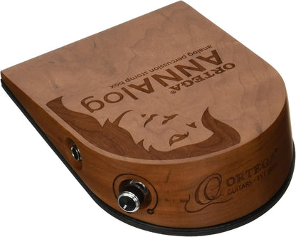 Ortega Guitars Analog Singer-Songwriter Stomp Box with Built-in Passive Piezo for Kick Sound, Natural (ANNALOG)
