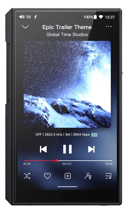 FiiO M11S Hi-Res MP3 Music Player with Dual ES9038Q2M, Android 10 Snapdragon 660, 5.0inch, Lossless DSD/MQA, Apple Music/Tidal/Amazon Music 2.5mm/3.5mm/4.4mm (Black)