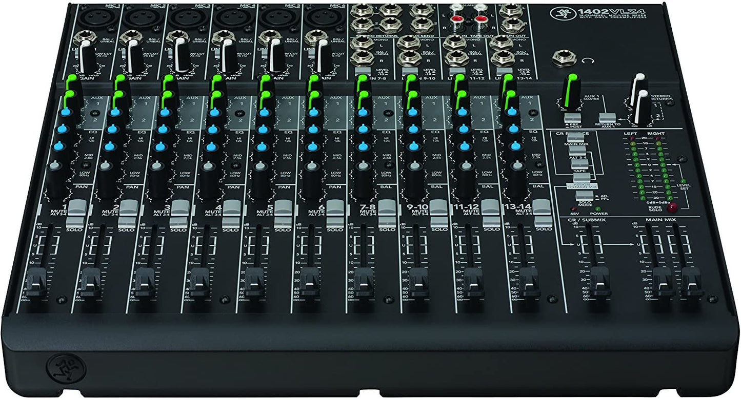 Mackie 1402VLZ4, 14-channel Compact Mixer with High Quality Onyx Preamps