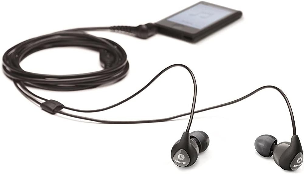 Shure SE112 PRO Wired Earbuds - Professional Sound Isolating Earphones with Single Dynamic MicroDriver, Secure In-Ear Fit, Fixed Cable, Durable Quality - Gray (SE112-GR)