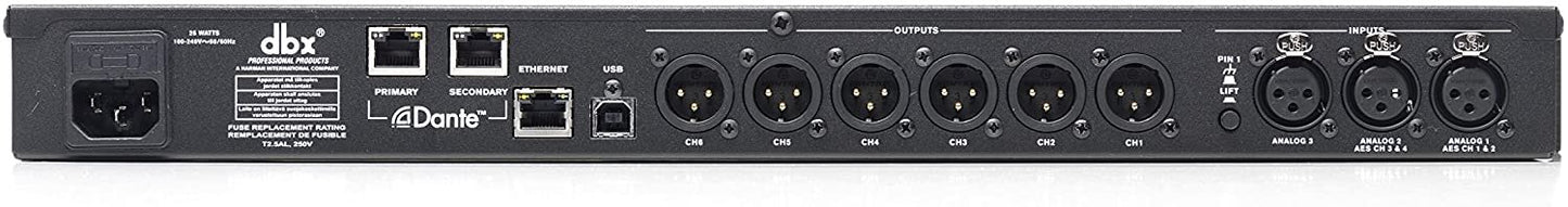 dbx DriveRack 260 2x6 I/O Loudspeaker Management System (Crossover, Graphic EQ, Parametric EQ, Auto-EQ, and Limiter)