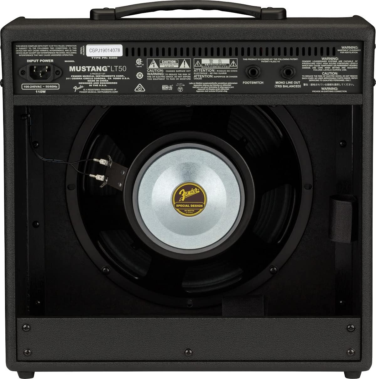 Fender Mustang GTX100 Guitar Amp and 7 Button Footswitch, 100 Watts, Integrated Looper, Bluetooth Audio Streaming for Play Along, 24.5Dx21.05Wx13.05H Inches, Black