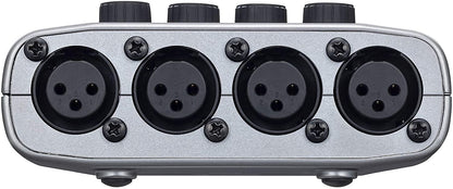 Zoom PodTrak P4 Podcast Recorder, Battery Powered, 4 Microphone Inputs, 4 Headphone Outputs, Phone and USB Input for Remote Interviews, Sound Pads, 2-In/2-Out Audio Interface