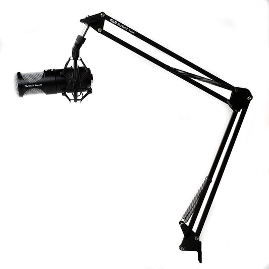 CAD PM1300 PodMaster™ SuperD usb Professional Broadcast / Podcasting Microphone with SuperD VOG Dynamic Capsule, supplied with Broadcast Boom Mic Stand, Black