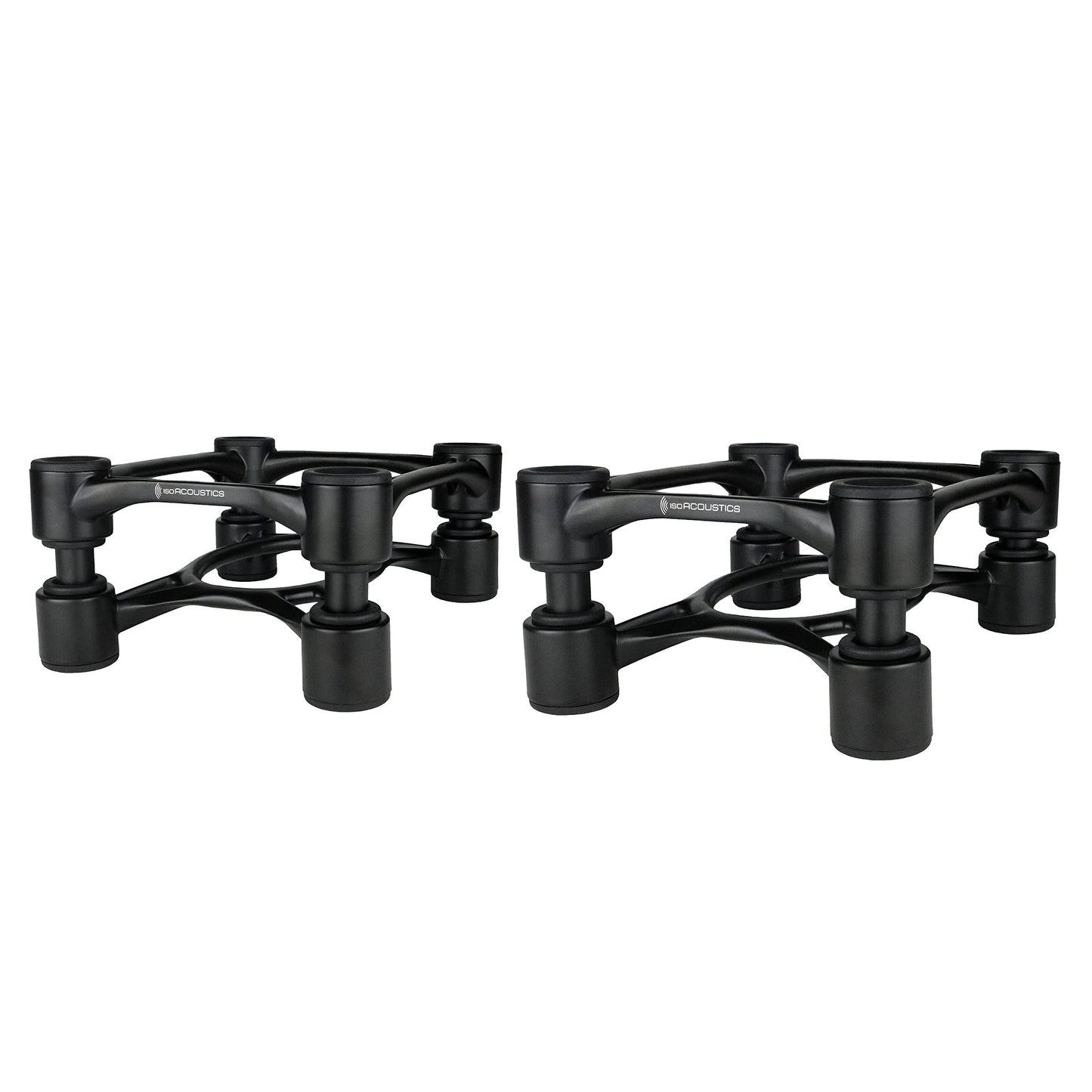 IsoAcoustics Aperta Series Isolation Speaker Stands with Tilt Adjustment: Aperta (6.1" x 7.5") Silver Pair