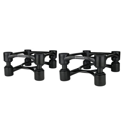 IsoAcoustics Aperta Series Isolation Speaker Stands with Tilt Adjustment: Aperta (6.1" x 7.5") Silver Pair