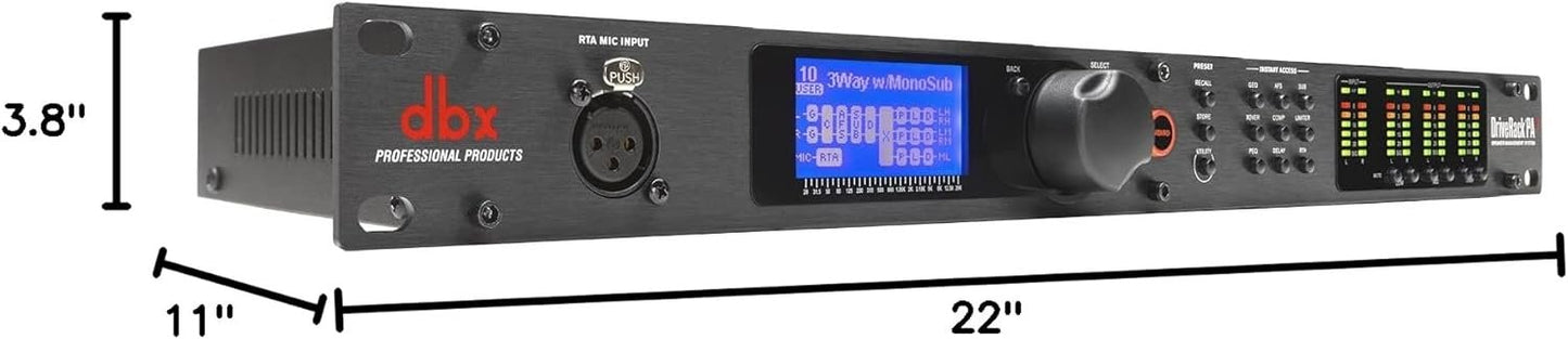 dbx DriveRack 260 2x6 I/O Loudspeaker Management System (Crossover, Graphic EQ, Parametric EQ, Auto-EQ, and Limiter)