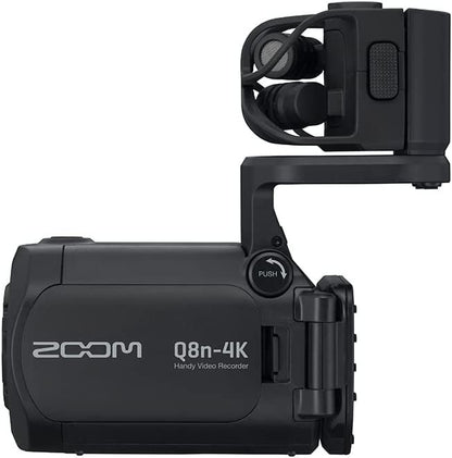 Zoom Q8n-4k Handy Video Recorder, 4k UHD Video, Stereo Microphones Plus Two XLR Inputs, Four Tracks of Audio Recording, Webcam, for Record and Streaming Music, Podcasts, and More