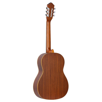 Ortega Guitars 6 String Family Series 3/4 Size Nylon Classical Guitar w/Bag, Right, Cedar Top-Natural-Satin, (R122-3/4)
