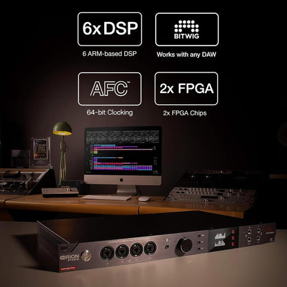 Orion Studio Synergy Core Thunderbolt 3 Interface and USB Audio Interface with 12 Discrete Preamps and 6 DSP + 2 FPGA FX Processors for Audio Recording - Antelope Audio