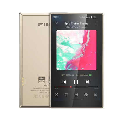 FiiO M21 Android 13 Portable Music Player MP3 Walkman Snapdragon 680 4* CS43198 DAC Chips Hi-Res Audio DSD Bluetooth LDAC (Blue-Black)