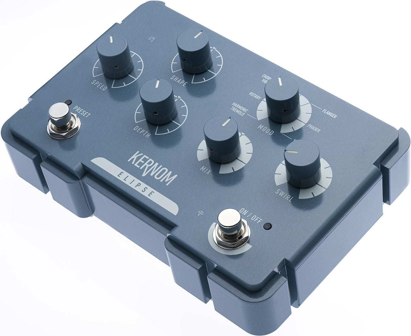 Kernom ELIPSE Modulation Effects Pedal, Morph Between Chorus, Tremolo, Flanger, Phaser & More, Multi-Mode Analog with Digital Control, MIDI Compatible, Expression, 128 Presets