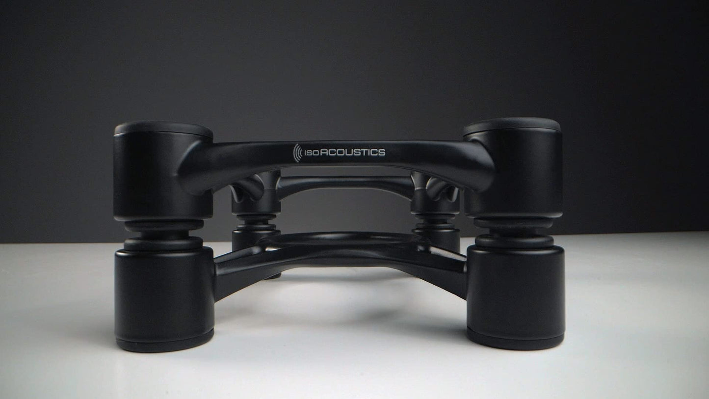 IsoAcoustics Aperta Series Isolation Speaker Stands with Tilt Adjustment: Aperta (6.1" x 7.5") Silver Pair