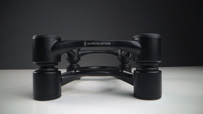IsoAcoustics Aperta Series Isolation Speaker Stands with Tilt Adjustment: Aperta (6.1" x 7.5") Silver Pair