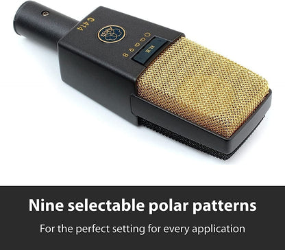 AKG Pro Audio C414 XLII Vocal Condenser Microphone, Multipattern, Black