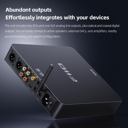 FiiO BR15 R2R High-Resolution Bluetooth 6.0 Audio Receiver with QCC5181, aptX Lossless & LDAC, 24-Bit R2R DAC, USB/Optical/Coaxial Input, RCA/XLR Output, Wireless HiFi Upgrade for Home Audio